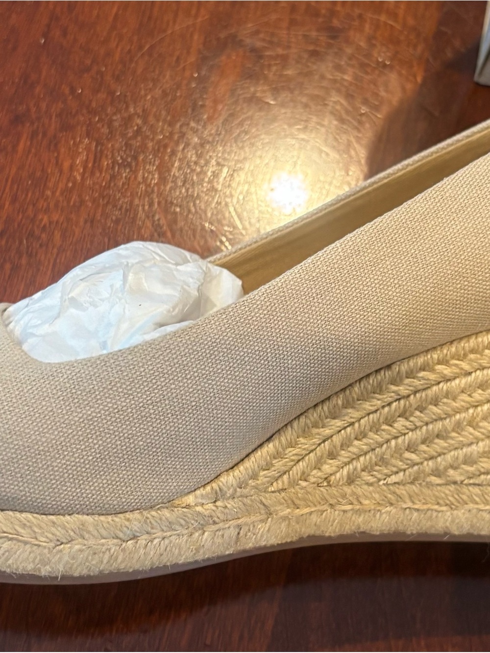 J. Crew Women’s Canvas Wedge Espadrille in Flax Size 9 - Picture 10 of 10